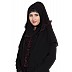 Designer Instant Hijab- Black-Maroon Designer Instant Hijab- Black-Maroon